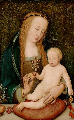 Maria, Dem Kind Einen Granatapfel Reichend, 1512 - Ганс Гольбейн