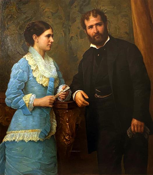 Portrait of a Young Couple, 1885 - Armando Montaner Valdueza