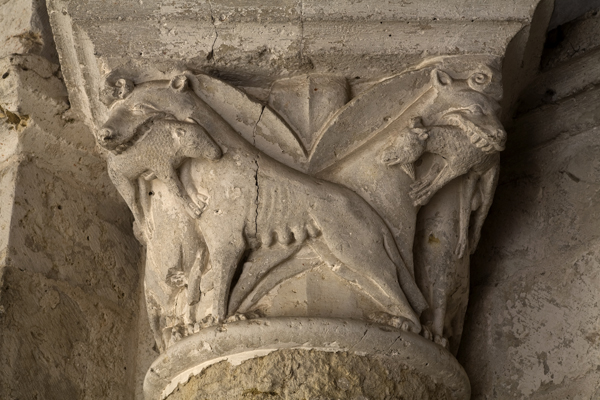 Капітель, абатство Муасак, Франція, c.1060 - Романська архітектура