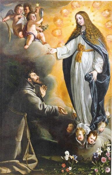 Aparición De La Virgen María a San Francisco De Asís, c.1631 - Хуан Ван дер Амен