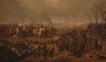 Field Marshal Radetzky and his staff at the Battle of Novara on March 23, 1849 - Oswald Achenbach