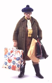 Lady with Shopping Bags - Duane Hanson
