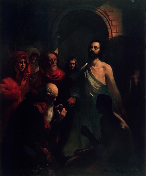 Christ in the Temple, Healing the Man with the Withered Hand, 1940 - Frank Mason