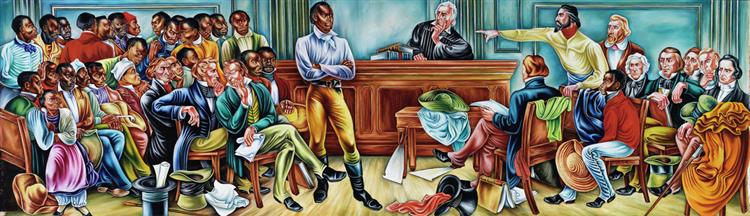 Trial of the Amistad Captives, 1939 - Hale Woodruff