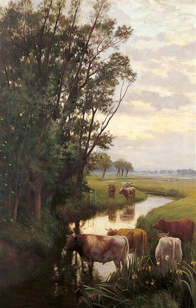 Evening at Sturry, Kent, 1890 - William Sidney Cooper