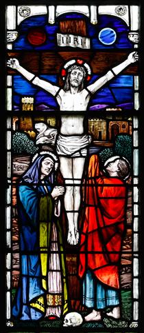 Loughrea St. Brendan's Cathedral. Crucifixion - Sarah Henrietta Purser