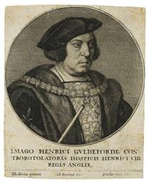 Portrait of Sir Henry Guildford, after Hans Holbein the Younger - Wenceslas Hollar