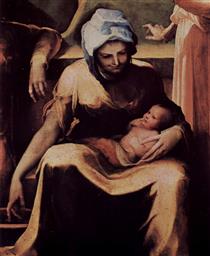 Birth of the Virgin (detail) - Domenico di Pace Beccafumi