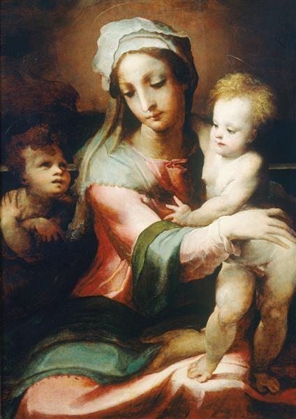 Madonna and Child with Infant John the Baptist, c.1542 - Доменико Беккафуми