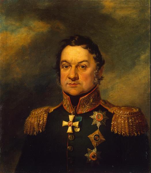 Portrait of Dmitri Sergejewitsch Dochturow, Russian General, 1819 - Джордж Доу