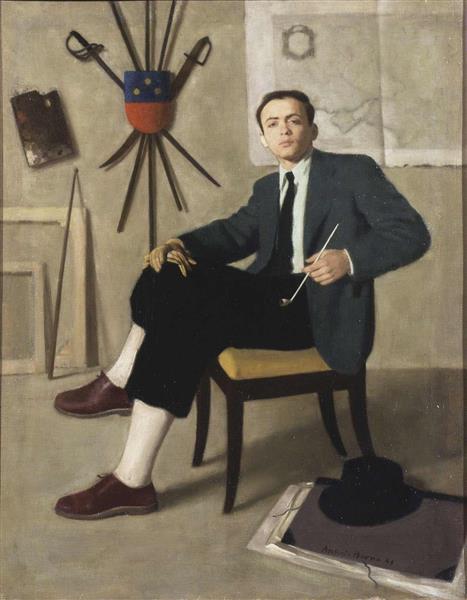 Self Portrait With Pipe, 1943 - Antonio Bueno