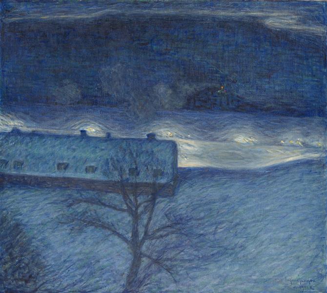 Vinternatt Över Kajen, 1901 - Eugène Jansson