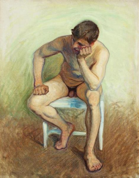 Nu Assis, c.1906 - Eugène Jansson