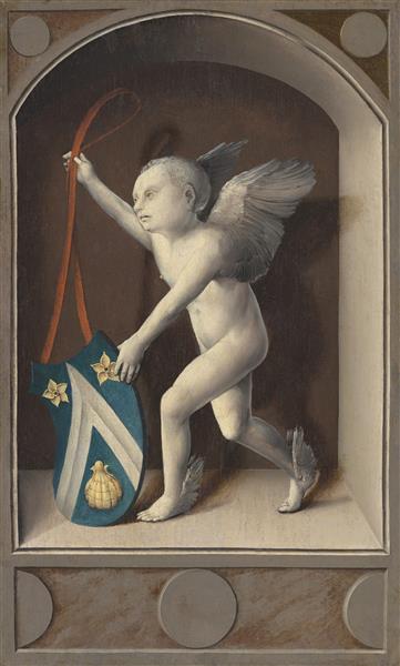 Putto with Arms of Jacques Coëne, c.1513 - Бернард ван Орлей