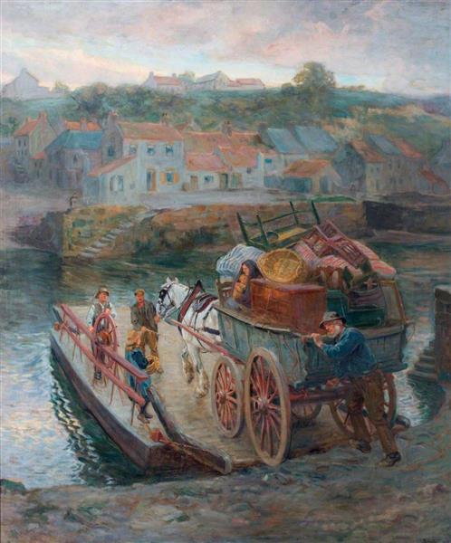 Crossing Hylton Ferry, 1912 - Ralph Hedley