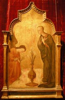 The Annunciation " - Il Sassetta (Stefano di Giovanni)