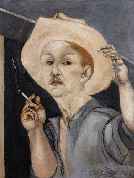 Self Portrait Tipping Hat, 1948 - Philip Evergood