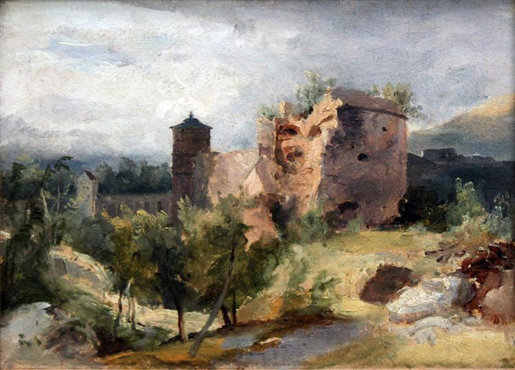 The Ruined Tower of Heidelberg Castle, 1830 - Карл Блехен