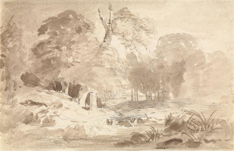 Rural Landscape in the Mark Brandenburg, 1838 - Carl Blechen