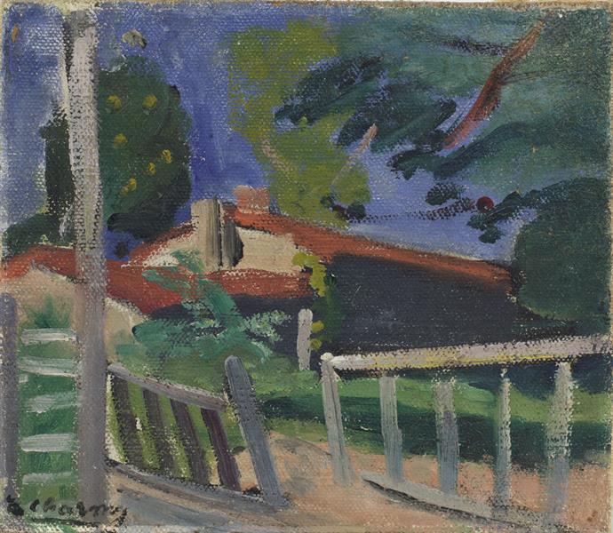 The Fence at Marnat, c.1915 - Émilie Charmy
