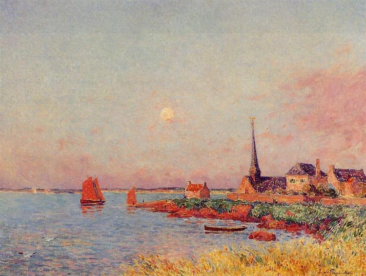 Breton Village by the Sea, c.1900 - Ferdinand du Puigaudeau