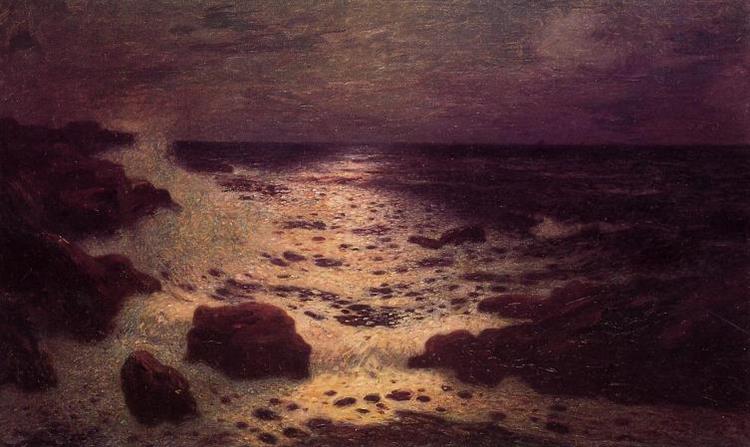 Moonlight on the Sea and the Rocks - Ferdinand du Puigaudeau