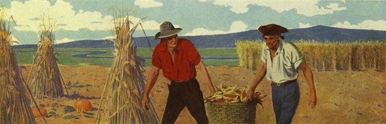 13. Gathering the Harvest, 1909 - Francis Davis Millet