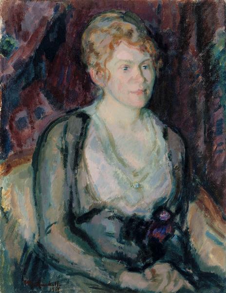 Portrait of Mrs. Agda Vilén, 1917 - 芒努斯·恩克尔