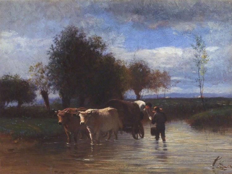 The Water Cart, 1860 - Thomas Stuart Smith