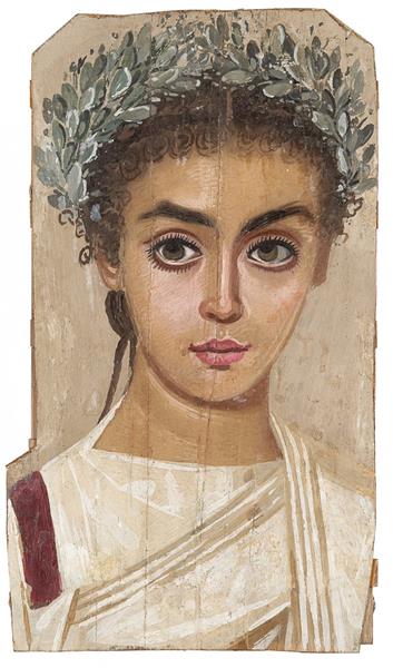 Mummy Portrait of a Girl, c.120 - c.150 - 法尤姆肖像