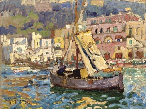 Le Port De Capri, 1925 - Konstantin Ivanovich Gorbatov