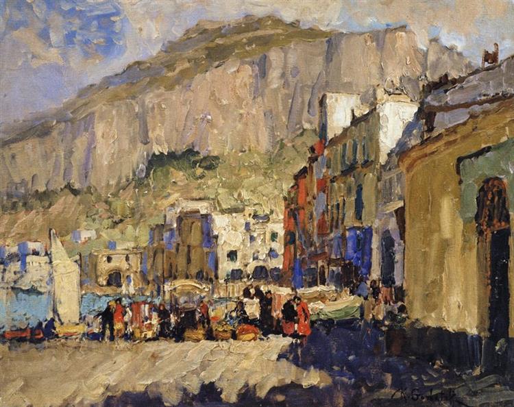 Capri. The Harbor - Konstantin Ivanovich Gorbatov