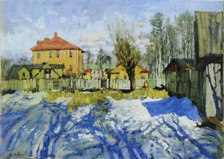 Early Spring. Blue Shadows, 1922 - Konstantin Gorbatov
