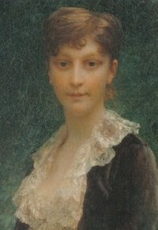 Portrait of Eugenie Risler, wife of Jules Ferry, 1875 - Ernest Hébert