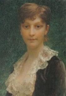 Portrait of Eugenie Risler, wife of Jules Ferry - Эрнст Эбер