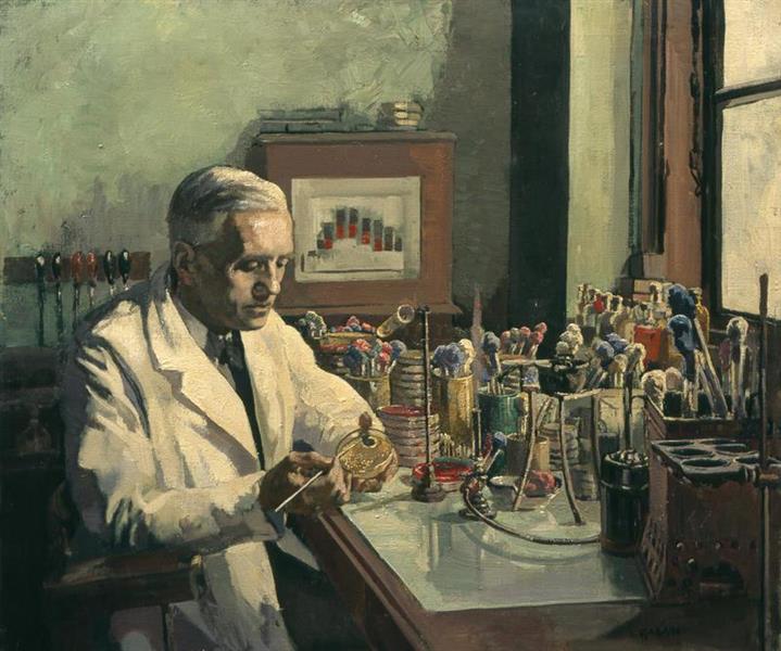 Sir Alexander Fleming, Frs, the Discoverer of Penicillin, 1944 - Ethel Léontine Gabain