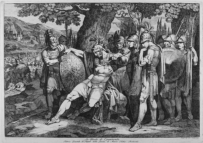 The death of Epaminondas, 1812 - Bartolomeo Pinelli