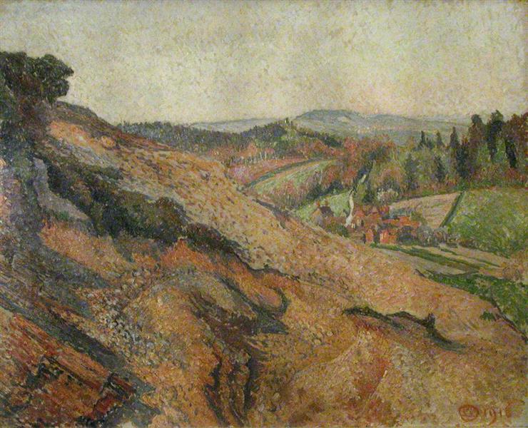 The Sandpit, Coldharbour, 1916 - Lucien Pissarro