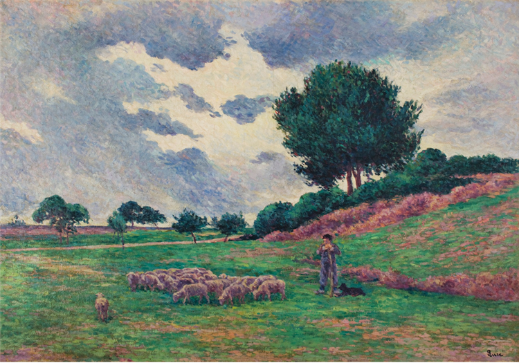 Méréville, The Flock Of Sheep, c.1903 - Maximilien Luce