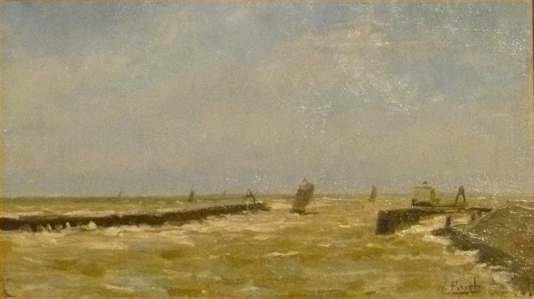 Harbor Entrance Ostend, 1884 - Alfred William Finch