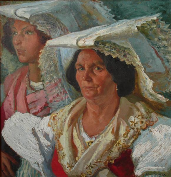 Portrait of a (Pacchiana) woman from Minturno, c.1956 - Antonio Sicurezza