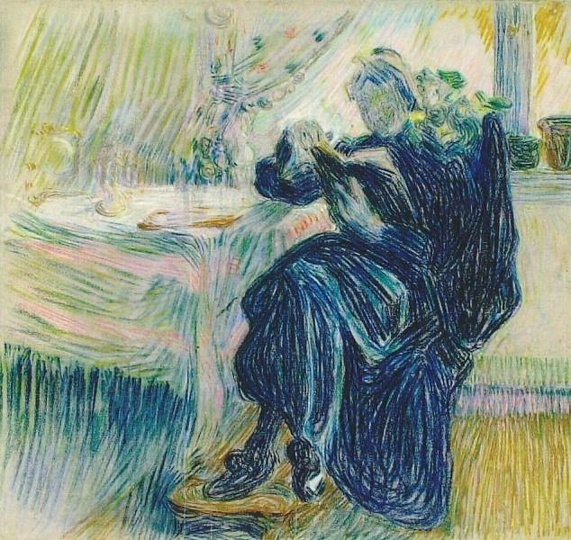 Woman Reading, c.1891 - Анрі ван де Вельде