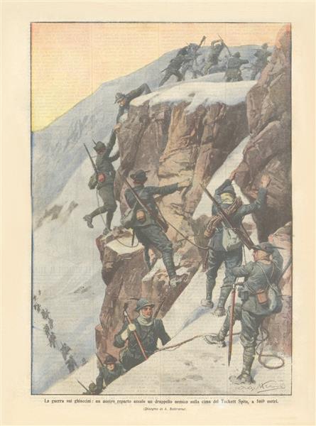 Our Department Assaults An Enemy Trap On The Top Of The Tuckett Spitz, At 3469 Meters, 1915 - Achille Beltrame2