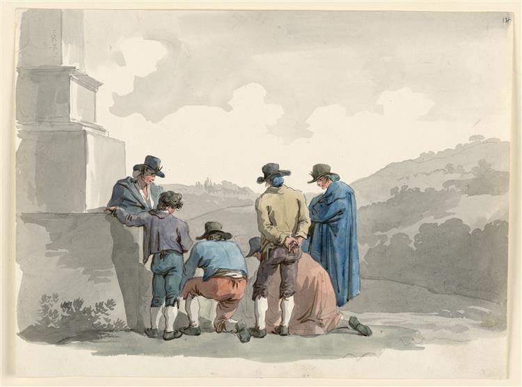 Playing with Money, 1808 - Bartolomeo Pinelli