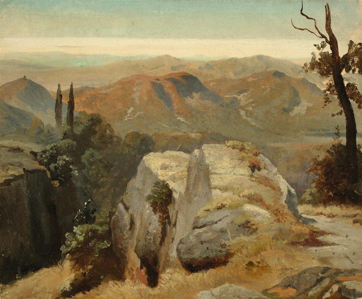 Study of the summits of northern Italy, 1845 - Освальд Ахенбах