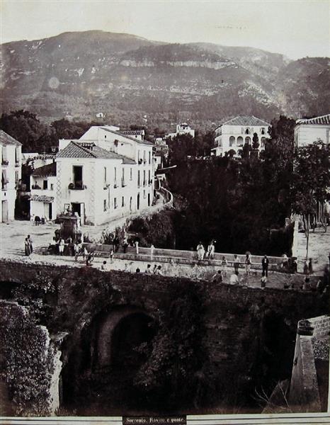 Sorrento, ravine and bridge (10th of April 1875), 1875 - Roberto Rive