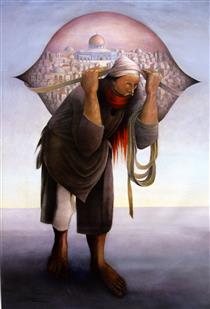 Jamal Al Mahamel III (The Camel. Carrier of Hardships III) - Sliman Mansour