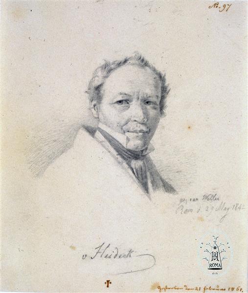 Portrait of Carl von Heideck (29 May 1842), 1842 - Theodor Leopold Weller