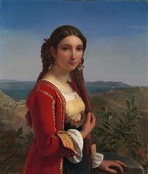Portrait of a young woman of Retuna - Louis Léopold Robert