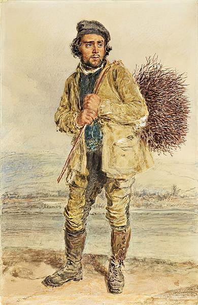 The broom gatherer, c.1830 - Уильям Генри Хант